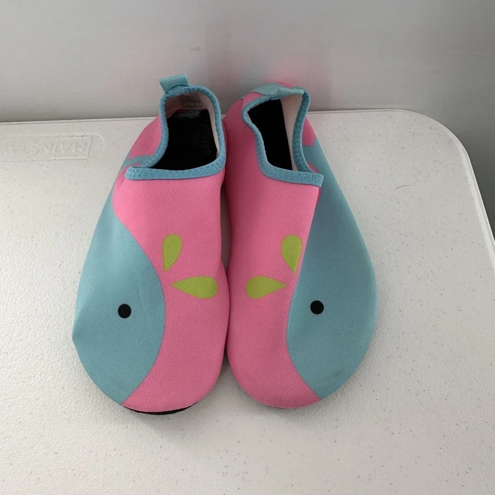 Water Swim Shoes 2-3 Girls Youth pink blue whale‎ lake sports outdoor 8.5